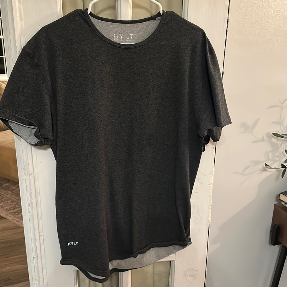 BYLT basics drop cut short sleeve top
